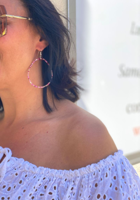 Boucles d'oreilles artisanales,  modèle Fidji