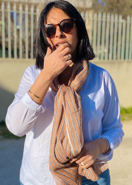 Foulard  en coton Palme defile