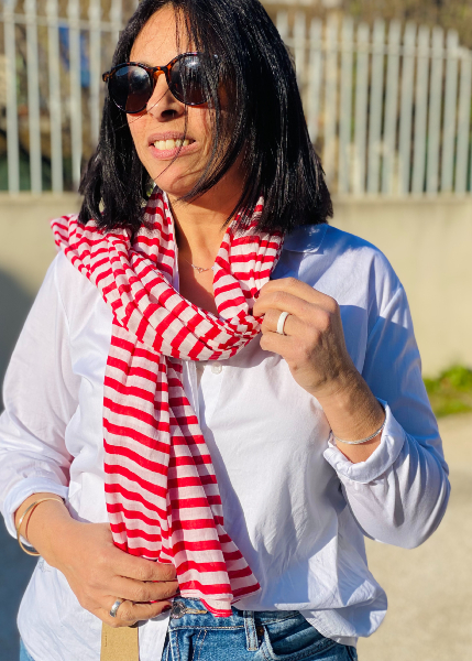 Foulard  en coton Palme defile