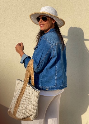Veste en jean Ange grande taille 
