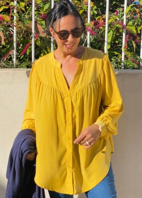 Chemise soyeuse Kelly safran
