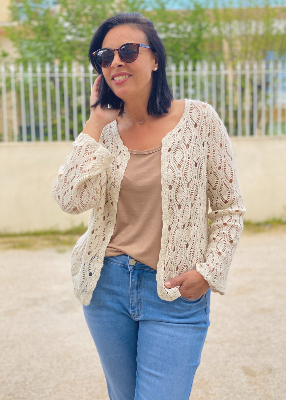 Gilet faon crochet Melie