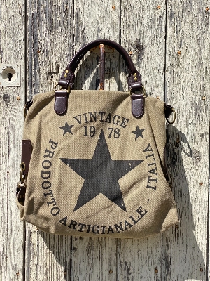 Sac cabas en toile inscription Vintage