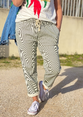 Pantalon rayé Malory