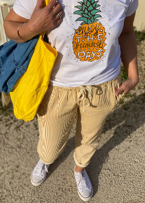 Pantalon rayé Malory