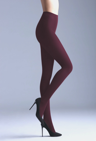 Collant opaque prune 