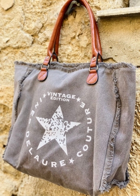 Sac cabas en toile avec inscription Vintage edition