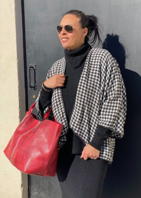 Veste coupe poncho Kyo