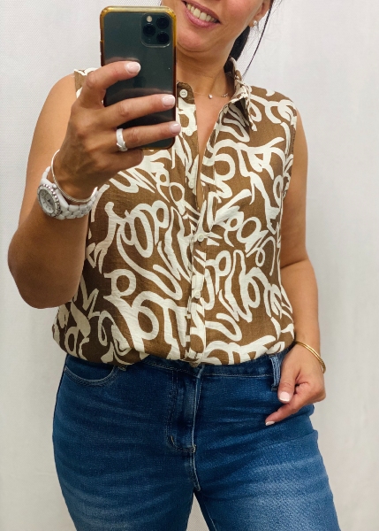 Chemise Mahe chocolat 