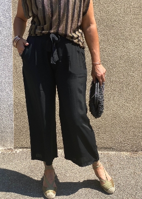 Pantalon fluide noir Mattia 