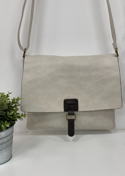 Sac à rabat blanc (grand format) 
