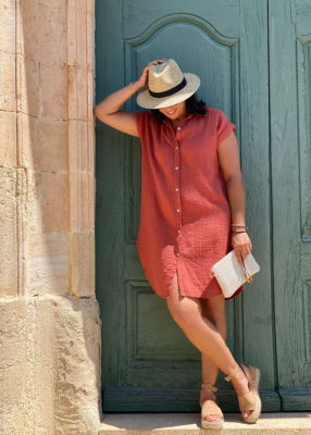 Robe Jane gaze de coton