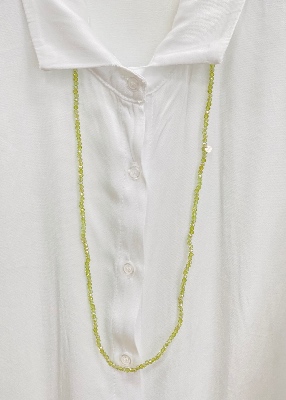 Sautoir perles de verre 50cm