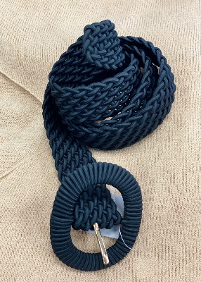 Ceinture extensible tressée noir