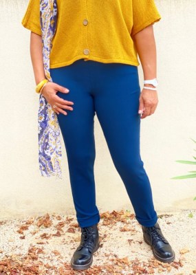 Pantalon stretch Anouk bleu canard