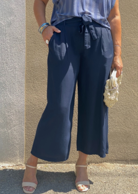 Pantalon fluide marine Mattia 