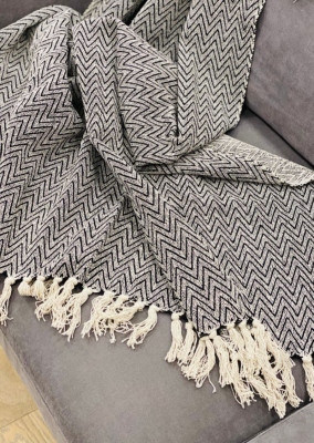 Plaid à franges modèle Cosy 