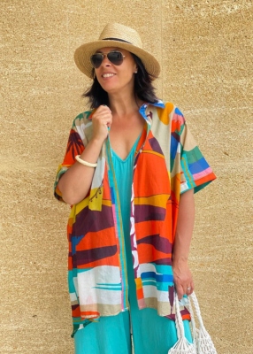 Chemise imprimée oversize Teresa