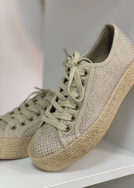 Baskets en toile Epi Taupe