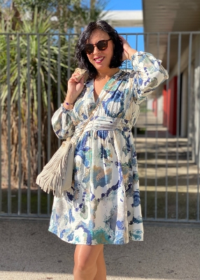 Robe  Cali col V marine