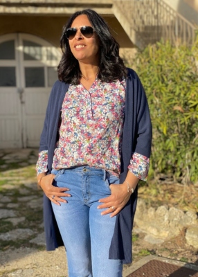 Blouse imprime Flower 