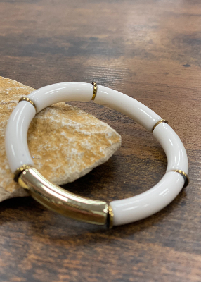 Bracelet petites perles tubes 