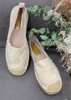 Espadrilles unies,  beige 