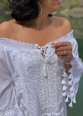 Chemise romantique modèle Dorine