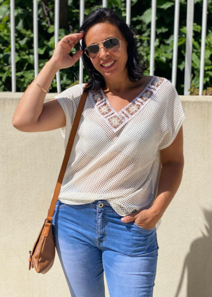 Top Danae ajouré