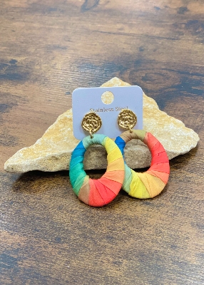 Boucles d'oreilles Tissu