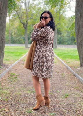 Robe cache-coeur Maxine
