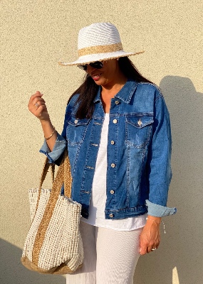 Veste en jean Ange grande taille 