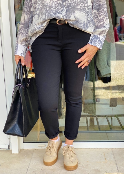 Pantalon Lana stretch noir